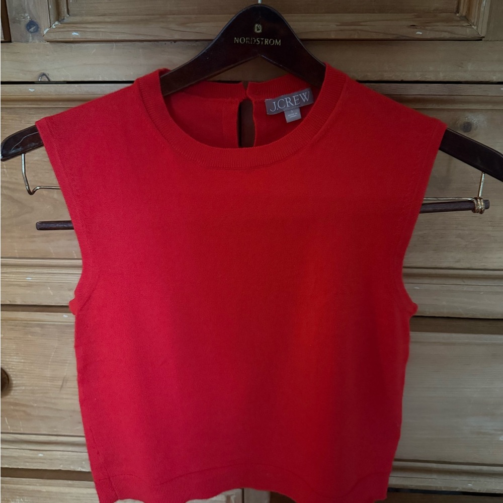 J. Crew Vibrant Red Cashmere Sweater